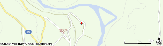 長野県木曽町（木曽郡）三岳（荻之島）周辺の地図