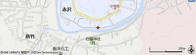 埼玉県飯能市赤沢82周辺の地図