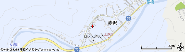 埼玉県飯能市赤沢621周辺の地図