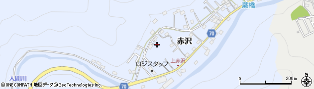 埼玉県飯能市赤沢611周辺の地図