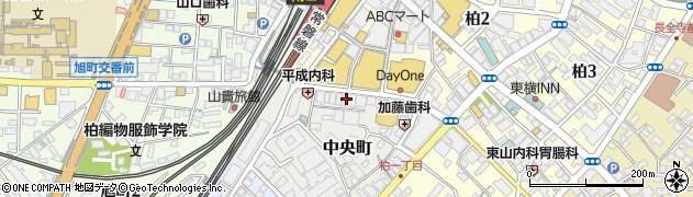 松屋 柏中央町店周辺の地図