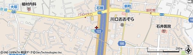 埼玉県川口市石神653周辺の地図