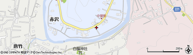 埼玉県飯能市赤沢75周辺の地図