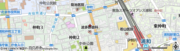 埼玉縣信用金庫浦和東支店周辺の地図