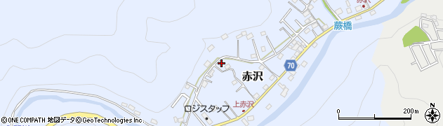 埼玉県飯能市赤沢609周辺の地図