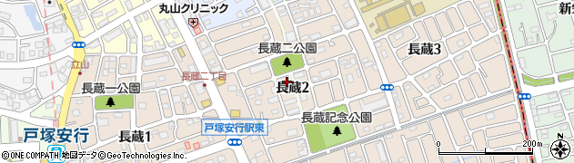 埼玉県川口市長蔵周辺の地図