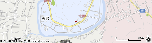 埼玉県飯能市赤沢74周辺の地図