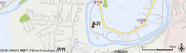 埼玉県飯能市赤沢121周辺の地図