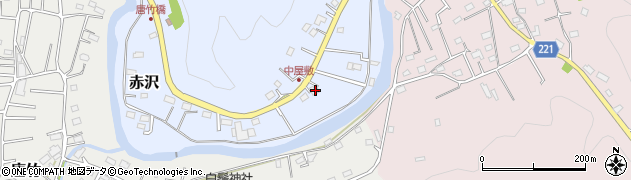 埼玉県飯能市赤沢50周辺の地図