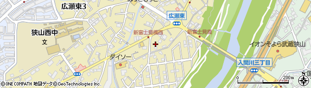 埼玉県狭山市広瀬東周辺の地図
