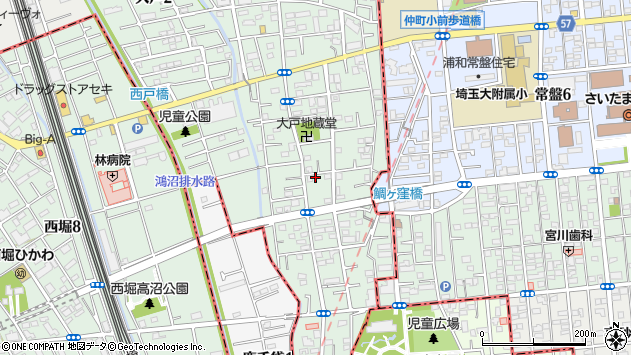 〒338-0012 埼玉県さいたま市中央区大戸の地図