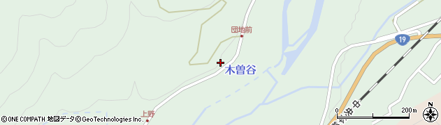 長野県木曽町（木曽郡）新開（上野）周辺の地図