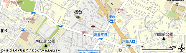 千葉県柏市桜台周辺の地図