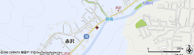 埼玉県飯能市赤沢525周辺の地図