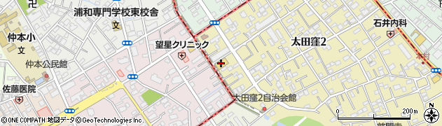 ドラッグセイムス太田窪店周辺の地図