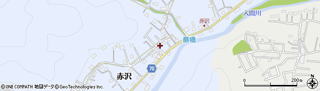 埼玉県飯能市赤沢522周辺の地図