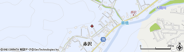 埼玉県飯能市赤沢570周辺の地図