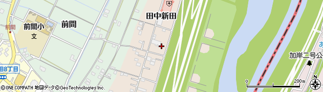 埼玉県三郷市田中新田周辺の地図