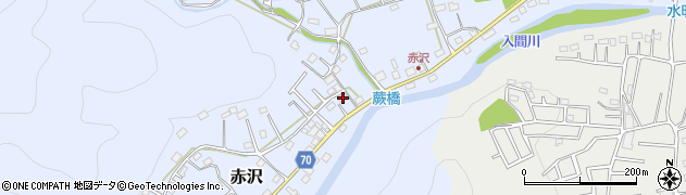 埼玉県飯能市赤沢521周辺の地図
