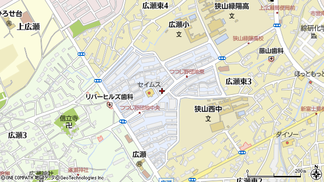 〒350-1326 埼玉県狭山市つつじ野の地図