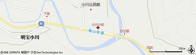 小川小前周辺の地図