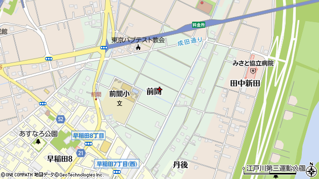 〒341-0015 埼玉県三郷市前間の地図