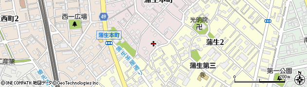 埼玉県越谷市蒲生本町11周辺の地図