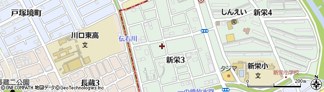 新栄北公園トイレ周辺の地図
