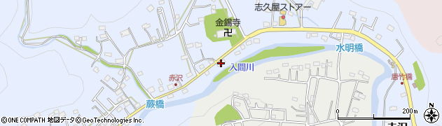 埼玉県飯能市赤沢254周辺の地図