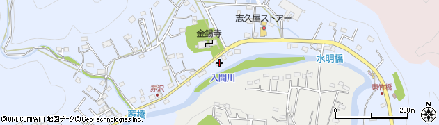 埼玉県飯能市赤沢255周辺の地図