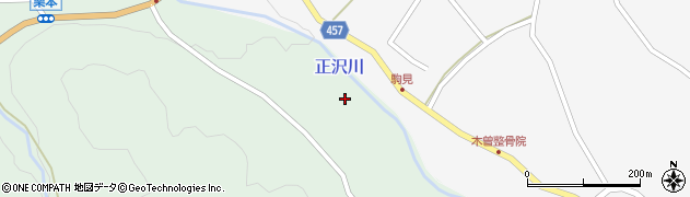 正沢川周辺の地図