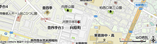 千葉県柏市向原町周辺の地図