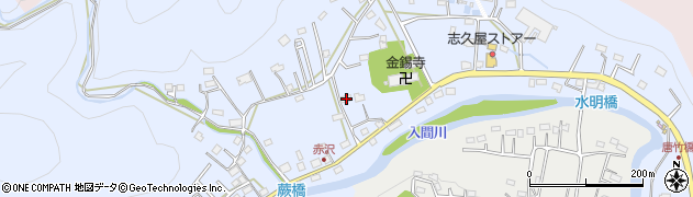 埼玉県飯能市赤沢336周辺の地図