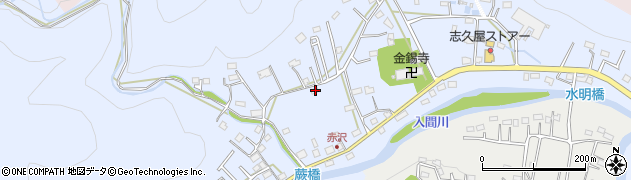 埼玉県飯能市赤沢358周辺の地図