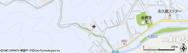 埼玉県飯能市赤沢406周辺の地図