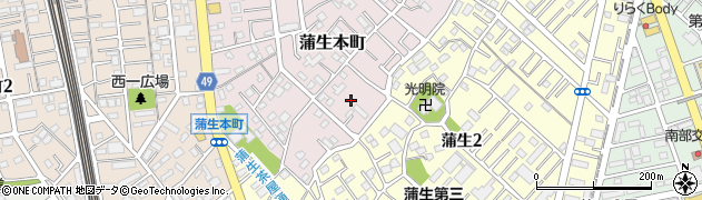埼玉県越谷市蒲生本町10周辺の地図