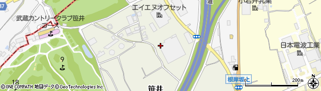 埼玉県狭山市笹井671周辺の地図