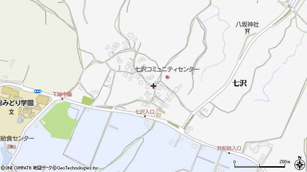 〒289-0117 千葉県成田市七沢の地図