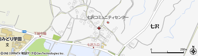 千葉県成田市七沢周辺の地図
