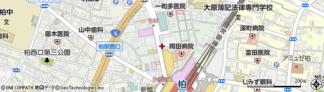 千葉県柏市末広町周辺の地図