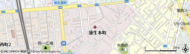 埼玉県越谷市蒲生本町周辺の地図