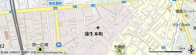 埼玉県越谷市蒲生本町8周辺の地図