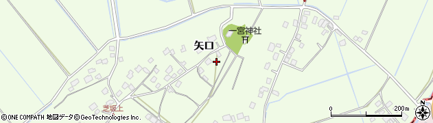 千葉県栄町（印旛郡）矢口周辺の地図