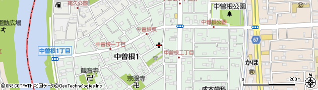 埼玉県吉川市中曽根周辺の地図