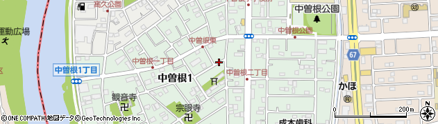 埼玉県吉川市中曽根周辺の地図
