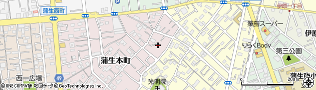 埼玉県越谷市蒲生本町6周辺の地図