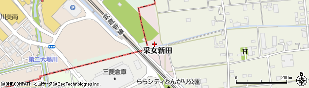 埼玉県三郷市采女新田周辺の地図