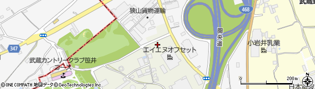 埼玉県狭山市笹井704周辺の地図
