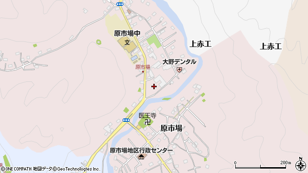 〒357-0124 埼玉県飯能市原市場の地図