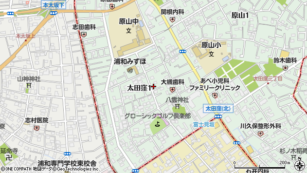 〒336-0936 埼玉県さいたま市緑区太田窪の地図